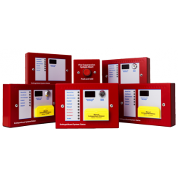 Kentec K1821-13 Sigma A-SI Extinguishant Status Unit - 6 Lamp - Mode Select - Red - Surface - UL Approved