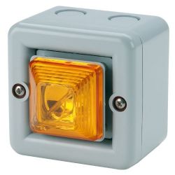 E2S SON4LAC115G/A Alarm Sounder & LED Beacon - 115V AC - Grey Body Amber Lens