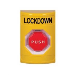STI Stopper Station Illuminated Lockdown Push Button - Yellow - SS2205LD-EN & KIT-77101A-Y