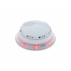 Cranford Controls VSL-32-C VSO Platform Sounder With LED Ring - White Body Clear Lens Red Flash (509-001)