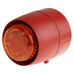 Cranford Controls VTB-32E-DB-RB/AL Spatial Sounder Beacon - Deep Base Red Body Amber Lens (511-101L)