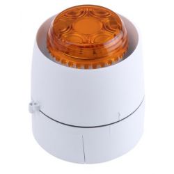 Cranford Controls VTB-32E-DB-WB/AL Spatial Sounder Beacon - Deep Base White Body Amber Lens (511-102)