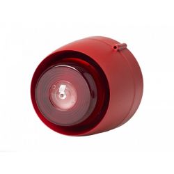 Cranford Controls VTB-32EVAD C SB RB RF Ceiling Mounted Sounder Beacon - Shallow Base Red Body Red Flash (511-205)