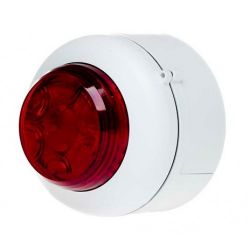 Cranford Controls VXB-DB-WB/RL LED Beacon - Deep Base White Body Red Lens (512-004)