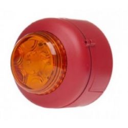 Cranford Controls VXB-DB-RB/AL LED Beacon - Deep Base Red Body Amber Lens (512-007)