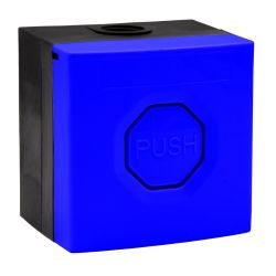STI Waterproof Latching Push Button With Backbox - Blue - WSS3-9B04