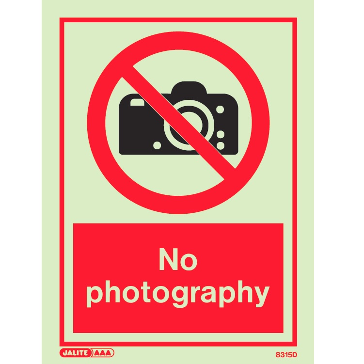 No Photography Sign